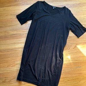 Eileen Fisher Black V-Neck Dress